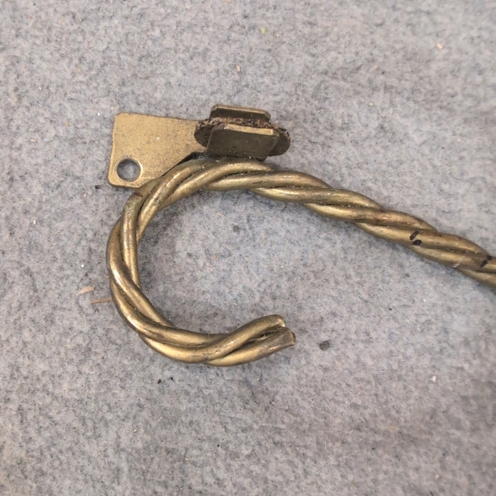 Vintage Twisted Metal Gold Tone Wall Brackets Set of 3 Hollywood Regency Style - Picture 4 of 6